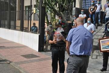 Homenaje a Jesús García Aller, comisario-jefe de la Policía Nacional de Telde (Foto Francisco Javier Santana)